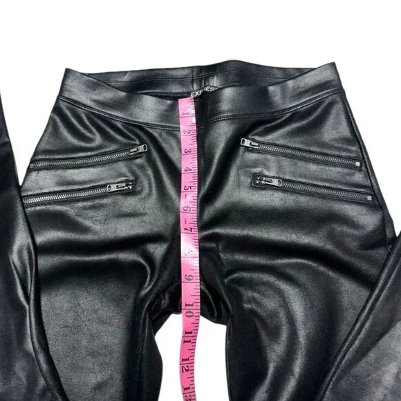 Express Faux Leather Leggings Black Size Small - Picture 5 of 9